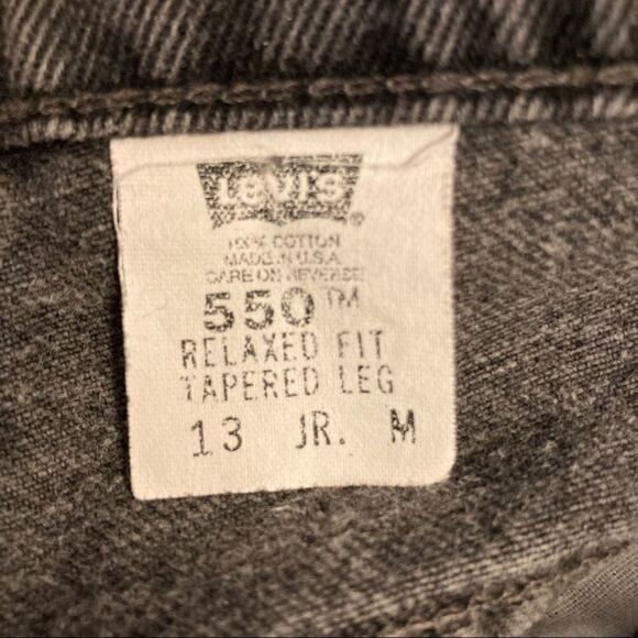 LEVI STRAUSS Vintage 550 women’s Black ( faded) Jeans Size 13 Juniors - Picture 10 of 10